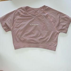 Pink alphalete crop top